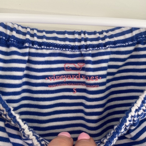 Vineyard Vines | Blue White Striped Off Shoulder Top | Great Condition - Picture 2 of 5